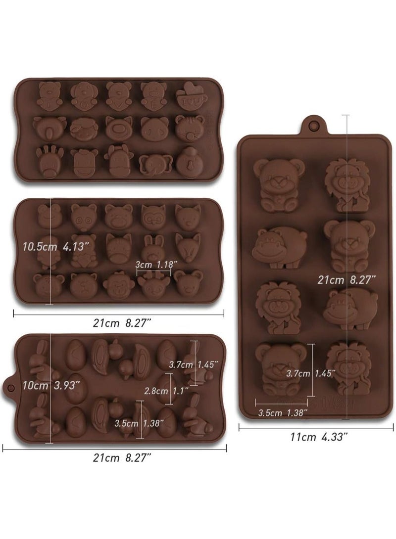 Diverse Animal Silicone Chocolate Making Molds, Food Grade Silicone for Chocolate, Candy, Ice Cube, Dog Treats. 4 Pcs - Image 5